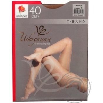 Intuyitsiya T-Band Women's Tights 40 den 5 beige - buy, prices for ULTRAMARKET - photo 1