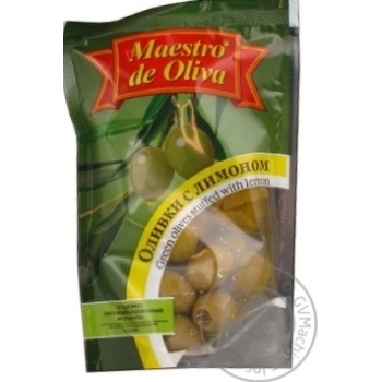 Оливки Maestro de Oliva з лимоном 170г х24 купить, цены на МегаМаркет - фото 1