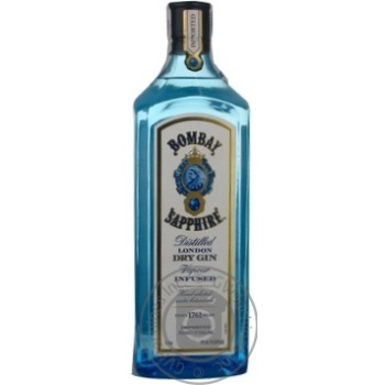 Gin Bombay sapphire 47% 1000ml glass bottle England - buy, prices for MegaMarket - photo 1