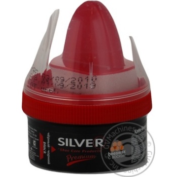 Cream-gloss Silver black for shoes 60ml Turkey - buy, prices for MegaMarket - photo 1