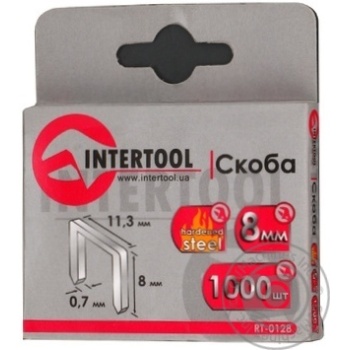 Скоби Inter Tool 1000шт. 8мм арт. RT-0128 х6 купити, ціни на МегаМаркет - фото 4