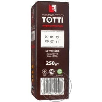 Natural ground dark-roasted coffee Roberto Totti Ristretto premium grade 250g Russia - buy, prices for - photo 4