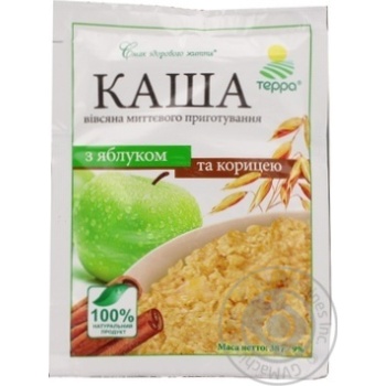 Каша овсяная Терра с яблоком и корицей 38г купить, цены на МегаМаркет - фото 1