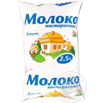 Молоко Хуторок Украинское пастеризованное 2.5% 900г - купить, цены на Чудо Маркет - фото 1