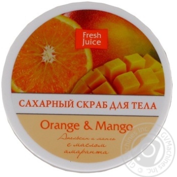 Скраб для тіла Fresh Juice Orange & Mango цукровий 225мл купити, ціни на МегаМаркет - фото 1