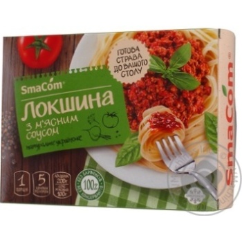 Локшина СмаКом з м'ясним соусом 300 г купити, ціни на МегаМаркет - фото 1