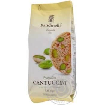 Печенье Bandinelli Cantuccini с фисташками сдобное м/у 120г - купить, цены на NOVUS - фото 1