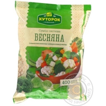 Овощная смесь Хуторок селянский Весенняя быстрозамороженная 400г купить, цены на МегаМаркет - фото 3