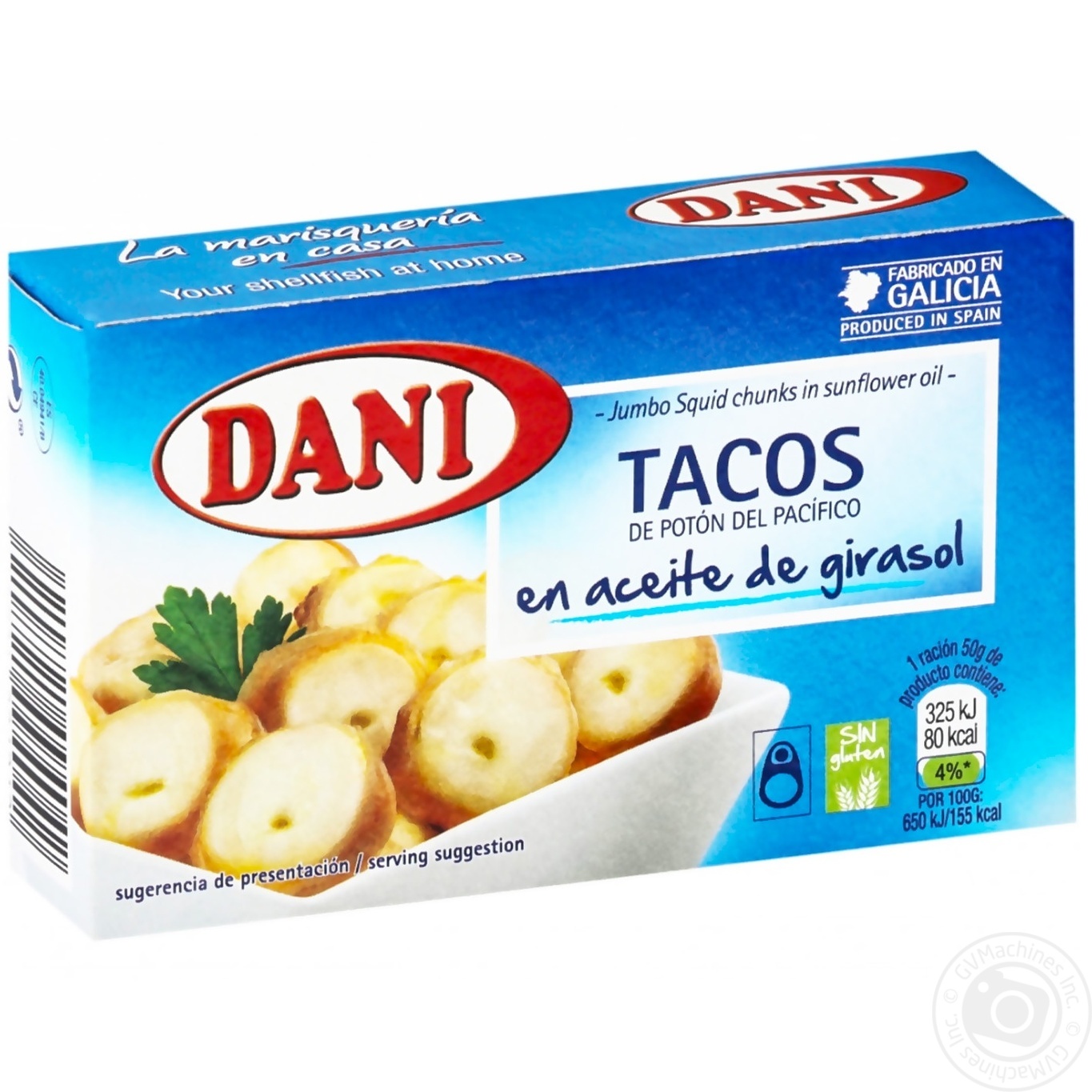 

Кусочки кальмара гигантского Dani в подсолнечном масле 106г