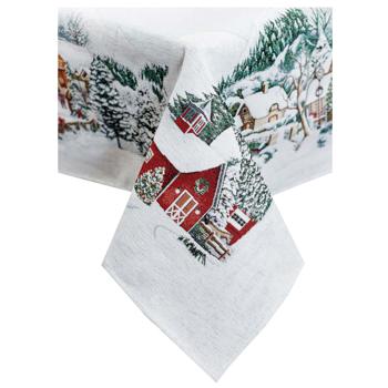 Provans Winter Сity Tapestry Tablecloth with Velor 135*140cm - buy, prices for MegaMarket - photo 1