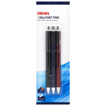 Sigma Ballpoint pen color 3pcs - buy, prices for METRO - photo 1