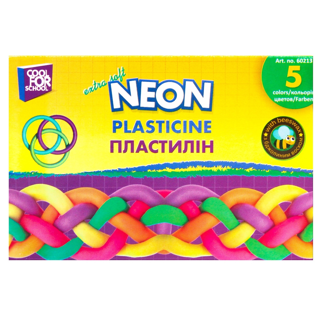 

Пластилин Cool for school 5 цветов 110г