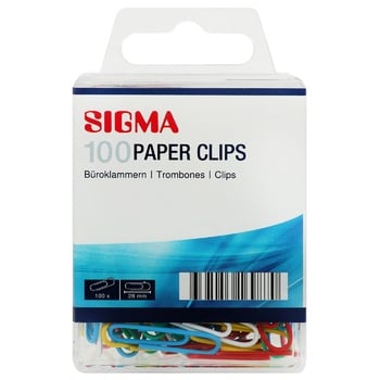 Sigma Color paper clips 100pcs 28mm - buy, prices for METRO - photo 2