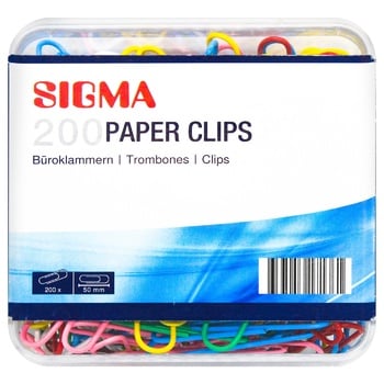 Sigma Color paper clips 200pcs 50mm - buy, prices for - photo 3