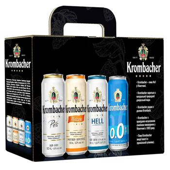 Подарочный набор пива Krombacher 4 банки х 0,5л - купить, цены на METRO - фото 1
