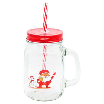 Zed Christmas Jar with Straw 450ml - buy, prices for - photo 1