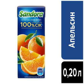 Sandora Unclarified Orange Juice 100% 200ml - buy, prices for COSMOS - photo 4