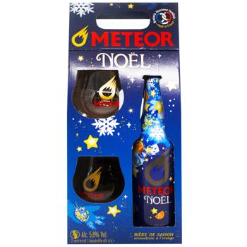 Meteor Noel Beer 5.8% 0.65l + 2 Glasses - buy, prices for - photo 2
