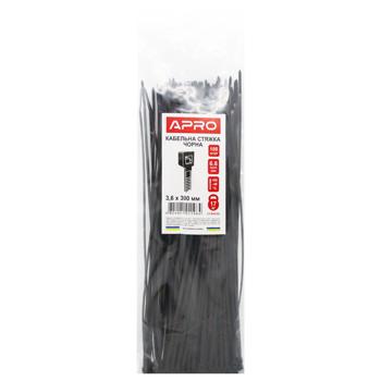 Apro Black Cable Tie 3.6*300mm 100pcs
