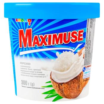 Мороженое Laska Maximuse с наполнителем Кокос, крошками глазури и печенья 300г - купить, цены на Таврия В - фото 2