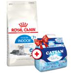 Корм сухий Royal Canin Indoor 7+ з домашньою птицею для домашніх котів 3,5кг + наповнювач Catsan 5л