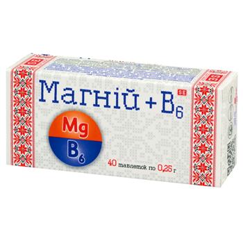 Диетическая добавка Farmakom Магний + В6 40 таблеток - купить, цены на Чудо Маркет - фото 1