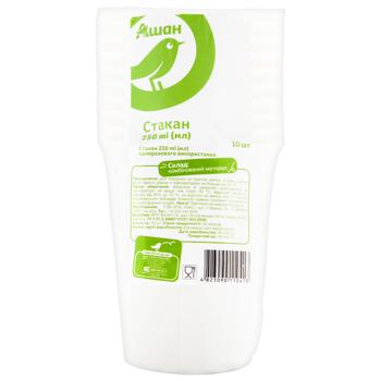 Auchan Paper Cup 250ml 10pcs - buy, prices for Auchan - photo 1