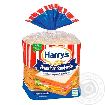 Хлеб Harry's American Sandwich для сэндвичей пшеничный  нарезанный 470г - купить, цены на ULTRAMARKET - фото 1