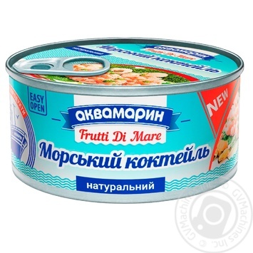 Akvamaryn natural canned seafood 185g - buy, prices for Auchan - photo 1