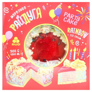 Rud Rainbow Ice Cream Cake 900g - buy, prices for - photo 2