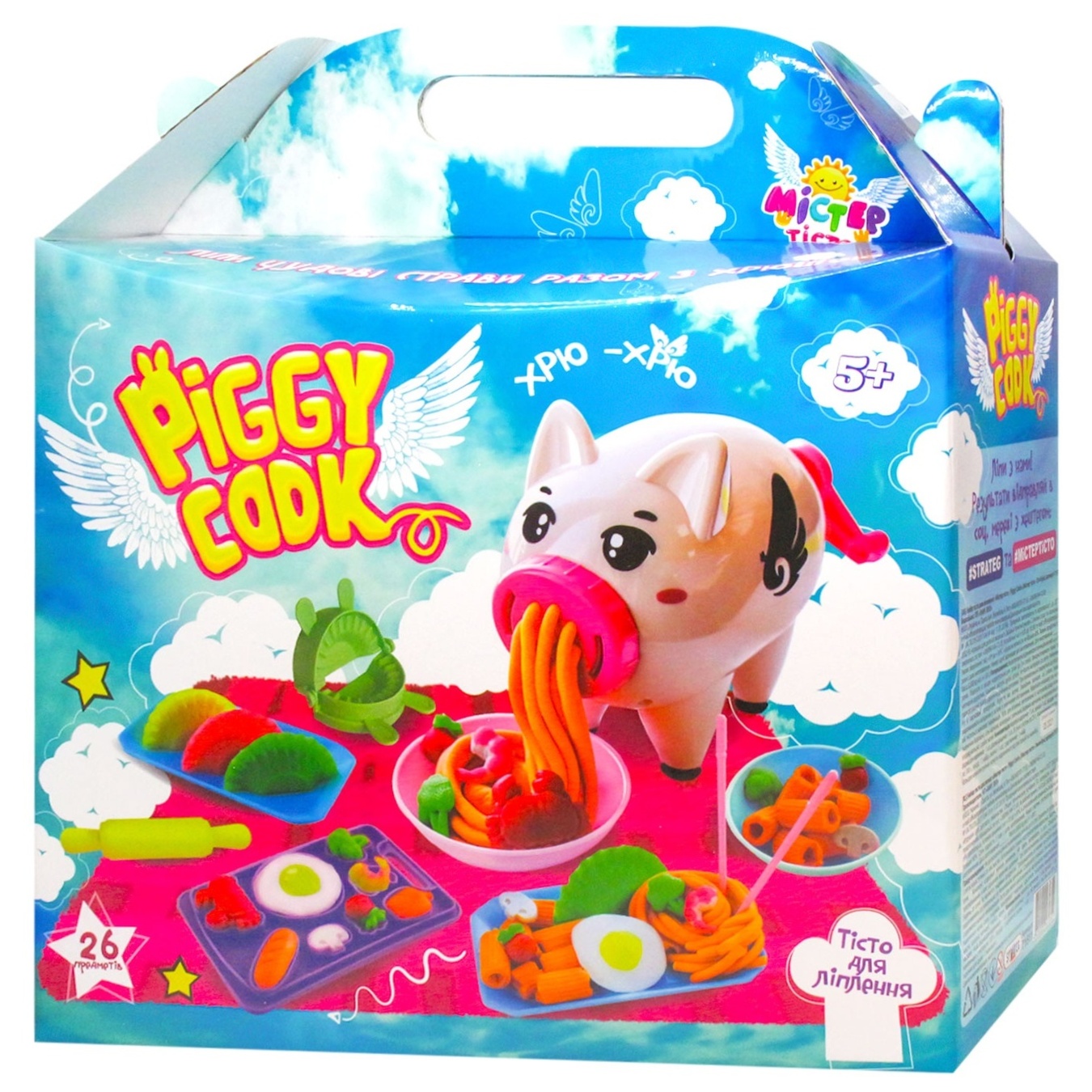 

Набор теста Strateg Мистер тесто Piggy Cook для лепки