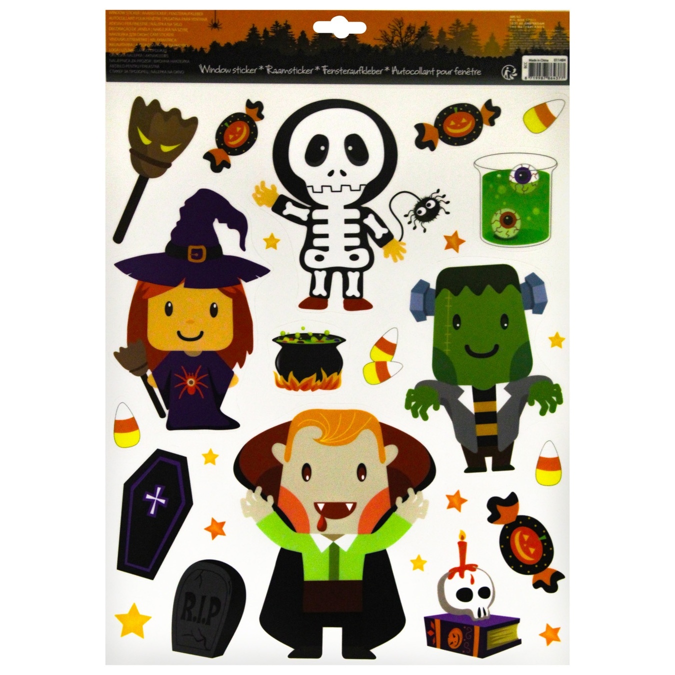 

Наклейки Halloween 30*42см в ассортименте