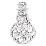 Новорічна прикраса Медальйон срібляста 12х8х3см