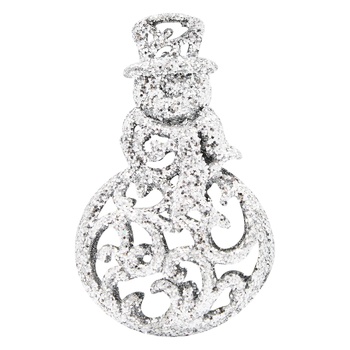 Новорічна прикраса Медальйон срібляста 12х8х3см - купити, ціни на МегаМаркет - фото 1