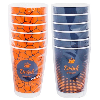 Стакан бумажный Суббота двухслойный 6шт*340мл - купить, цены на Таврия В - фото 1