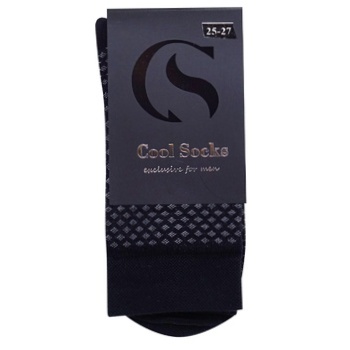 Cool Socks Men's Black-gray Socks Size 25-27 - buy, prices for - photo 1