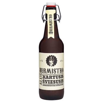 Kauno Alus Burmistro Kartusis Sviesusis light beer 5.2% 0.5l - buy, prices for NOVUS - photo 1