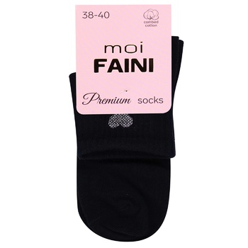 Moi Faini Heart Women's Black Socks Size 38-40 - buy, prices for - photo 2