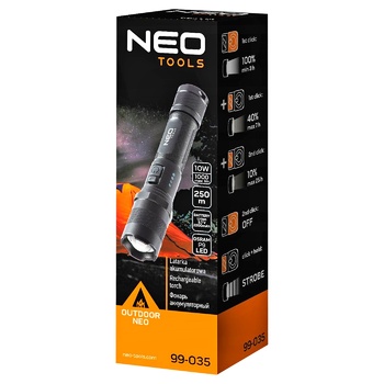 Neo Usb Osram P9 LED Manual Flashlight 1000Lm