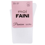 Moi Faini Pigtail Women's White Socks Size 35-37