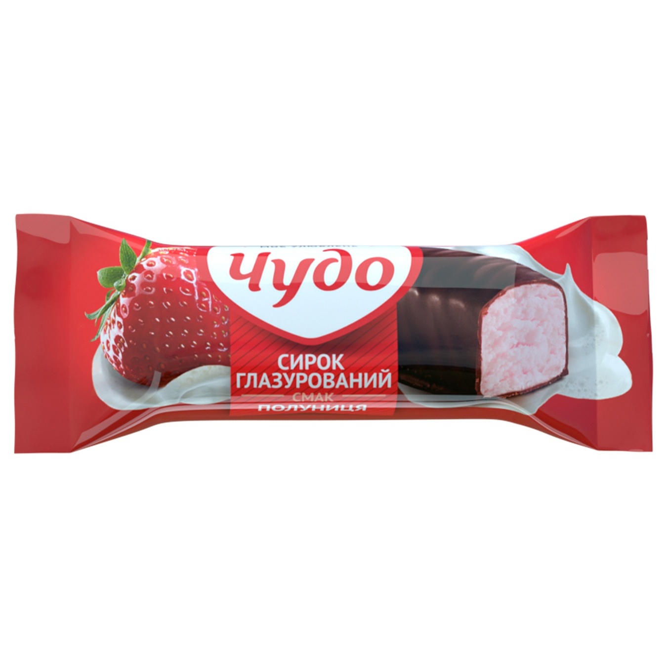 

Сирок Чудо полуниця глазурований 15% 36г