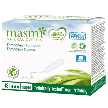 Masmi Super Organic Tampons without Applicator 18pcs - buy, prices for Vostorg - photo 3