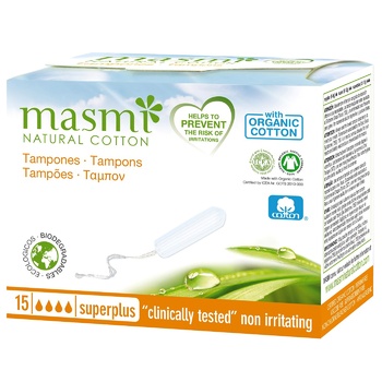 Masmi Super Plus Tampons without Applicator 15pcs - buy, prices for Supermarket "Kharkiv" - photo 1