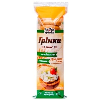 Dobra grinka Mix with bran and dill Rusks 110g - buy, prices for Auchan - photo 3