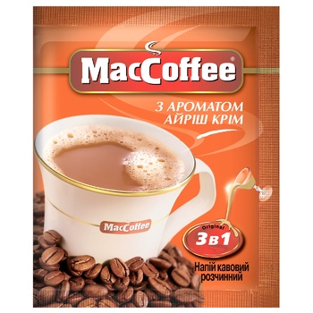 Напій кавовий MacCoffee Irish Cream 3в1 18г - купити, ціни на ULTRAMARKET - фото 1