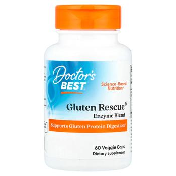 Расщепление глютена, Gluten Rescue, Doctor's Best, 60 капсул