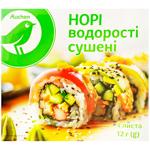 Водоросли нори Auchan сушеные 4 листа 12г