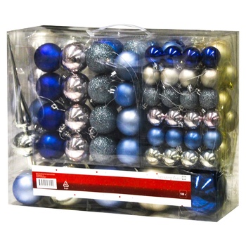 Tarrington House Set of Christmas Tree Balls 4-9cm 106pcs - buy, prices for METRO - photo 1