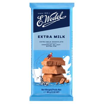 E.Wedel Extra Milk Chocolate 80g - buy, prices for NOVUS - photo 1