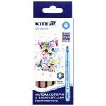 Kite Creative Pastel Markers with Glitter 6pcs